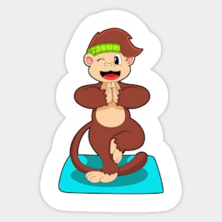 Monkey at Yoga in Standing Sticker